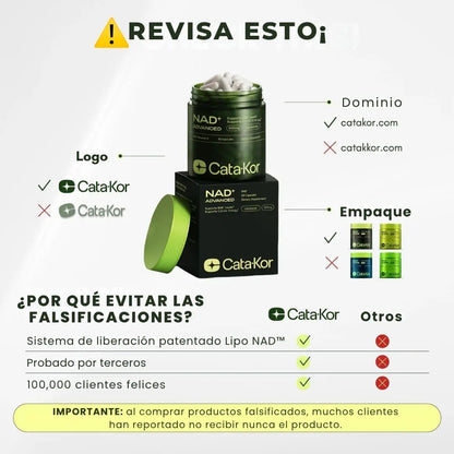 Cata-Kor™ NAD+ Suplemento Antienvejecimiento