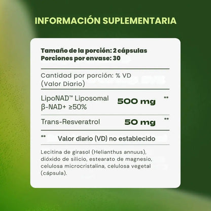 Cata-Kor™ NAD+ Suplemento Antienvejecimiento